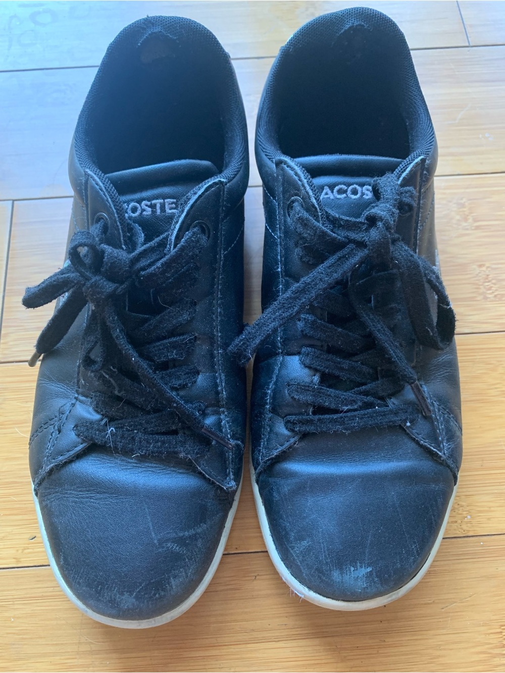 Lacoste Black Low-Top Leather Sneakers